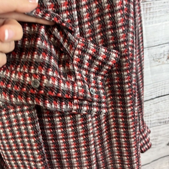 Lord & Taylor Blouse Tunic size Extra Large Red Black Career Church Executive - Picture 8 of 12